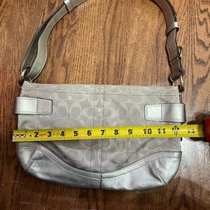 Vintage Grey/silver Coach purse